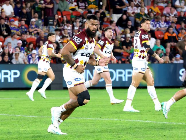 Payne Haas Broncos player, Colour around Suncorp Stadium and Caxton Street ahead of Magic Round , Suncorp Stadium, Milton, Brisbane, on Friday 17th May 2024 - Photo Steve Pohlner