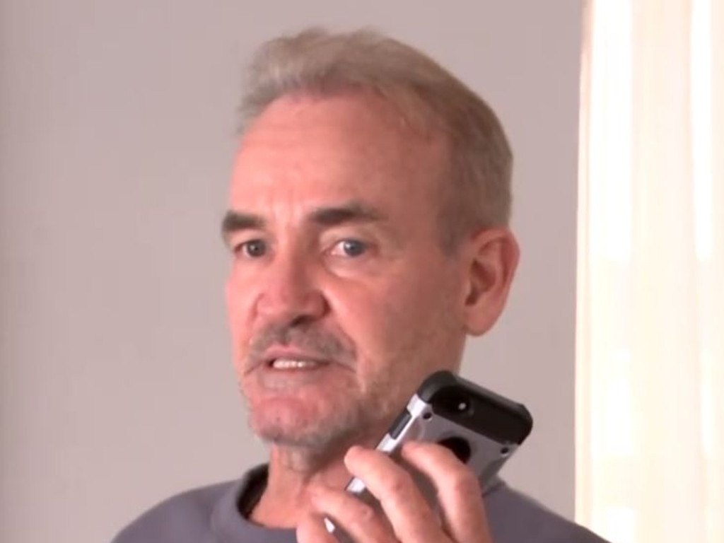 Peter Foote reacts to the news his son Elliot is alive. Elliot and three other Australians were missing after their boat failed to return to Indonesia. Picture: 7 News