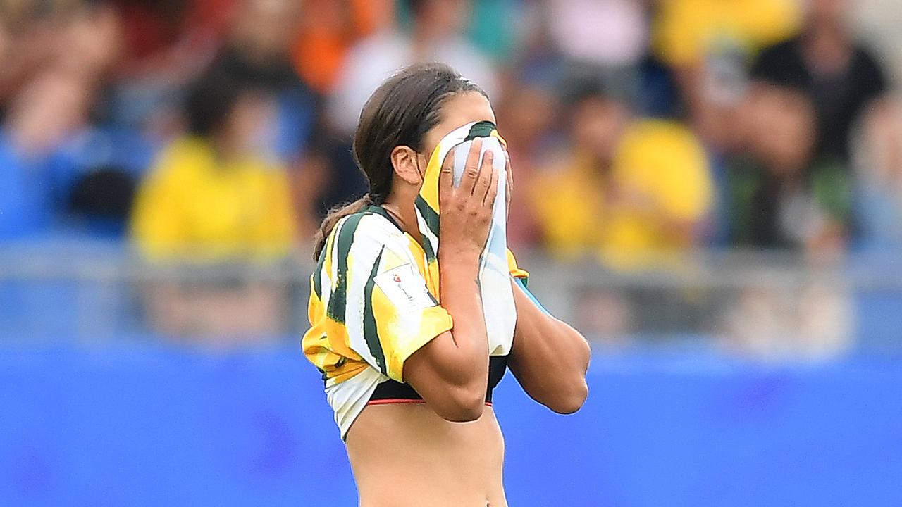 Sam Kerr missed Australia’s first penalty