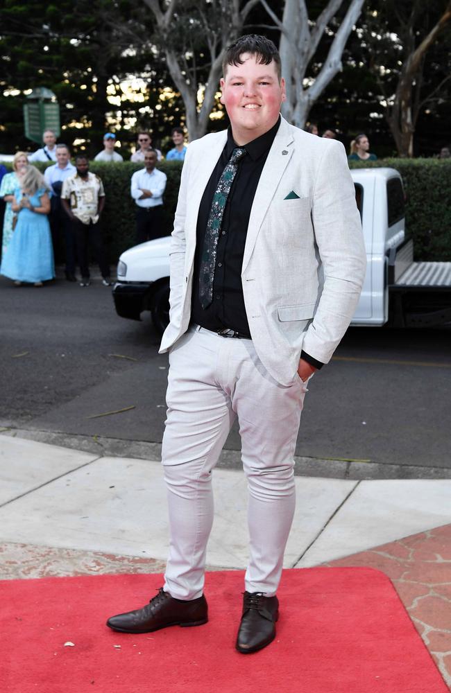 Liam Taylor at Centenary Heights State High School formal. Picture; Patrick Woods.