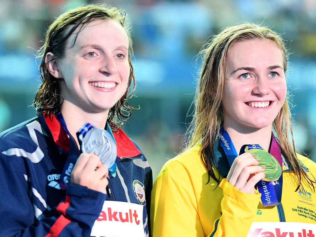 Ariarne Titmus will be confident she can take it right up to Ledecky after beating her in the 400m freestyle at the 2019 world championships. (Photo by Quinn Rooney/Getty Images)