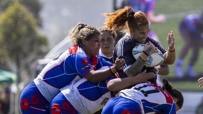 Women's Koori Knockout grand final, Redfern All Blacks vs Newcastle Yowies. Picture: Andrea Francolini