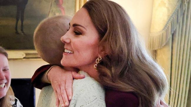 Princess Catherine with 16-year-old cancer sufferer Liz Hatton and her family. Picture: Instagram/ @princeandprincessofwales