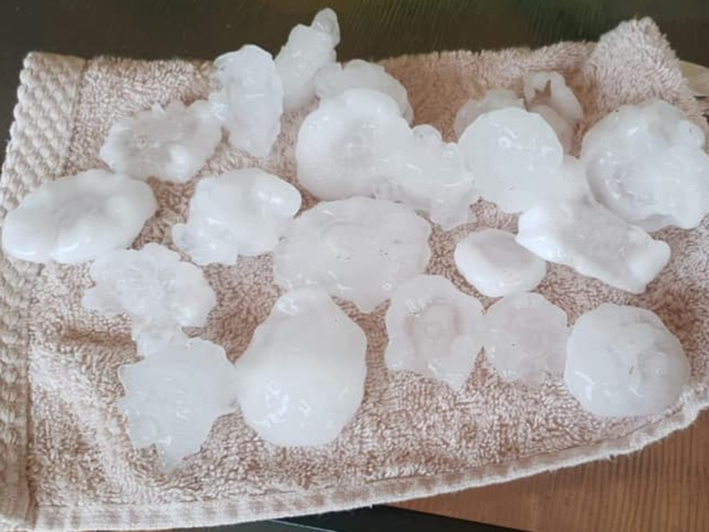 Massive storm hits western Sydney: Glenmore Park nsw hail. Picture: Julia Guilford / Facebook