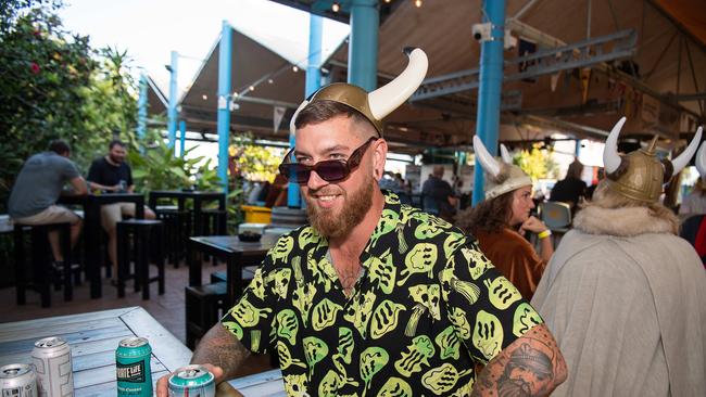 Hayden Mischefski at the 2023 Dinah Beach Yacht Club Viking Funeral. Picture: Pema Tamang Pakhrin