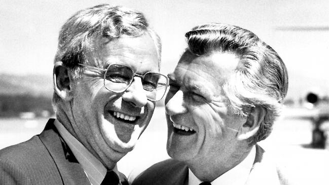 Bill Hayden with Bob Hawke in 1989. Picture: Porritt