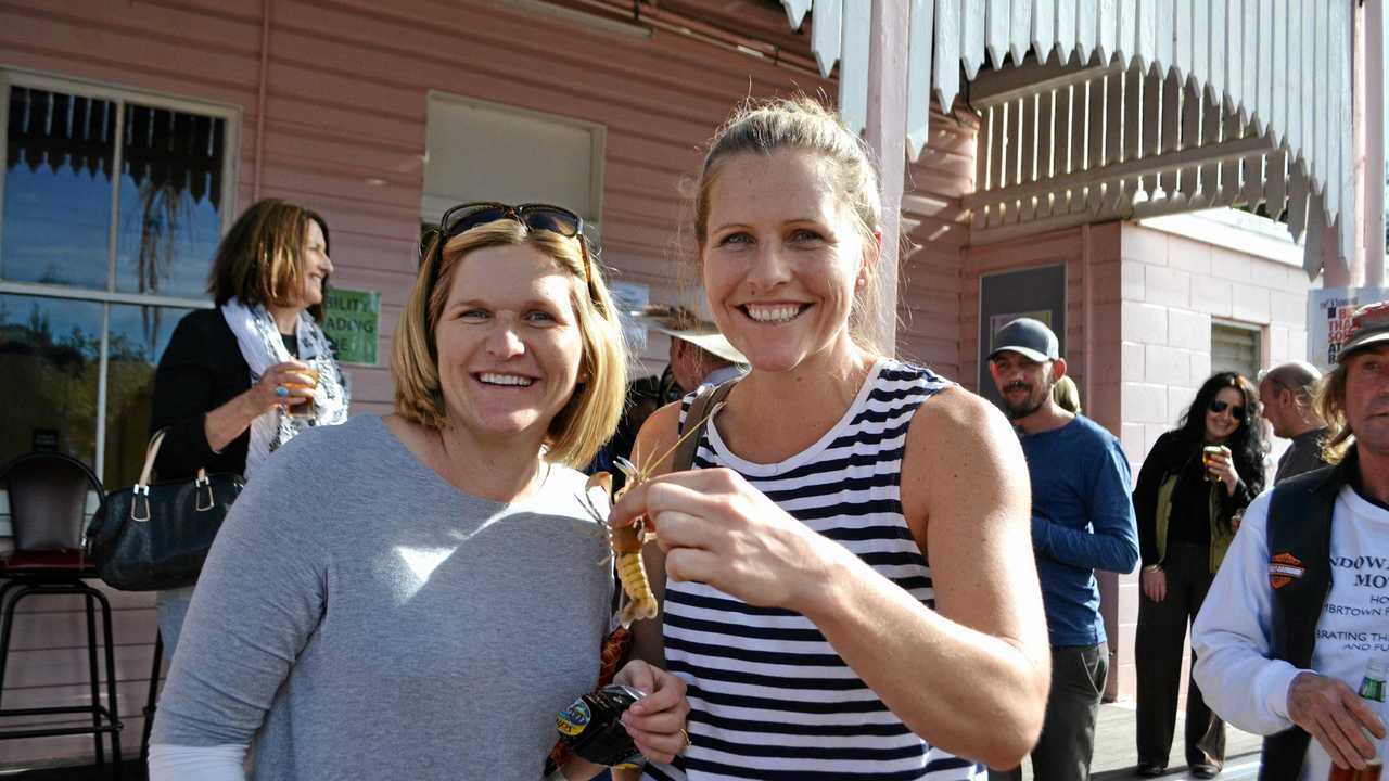 WINNERS: Trina and Jody Little won the yabby racing finals at the previous Jandowae Timbertown Festival. Picture: FILE