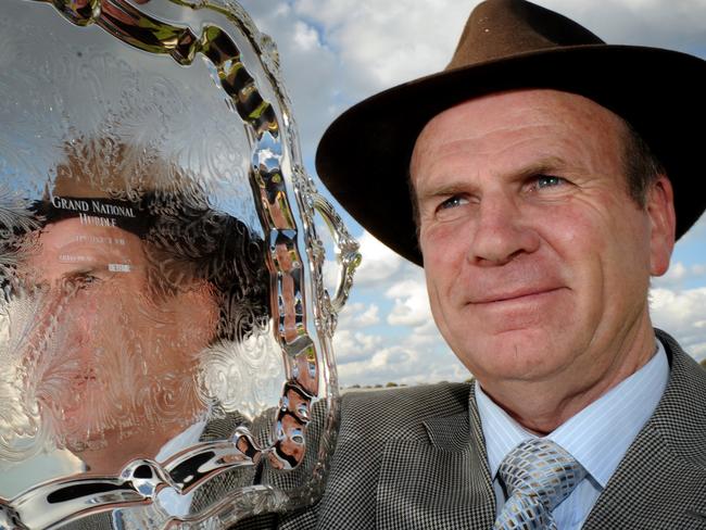 Robert Smerdon after Black and Bent won the 2011 Grand National Hurdle.