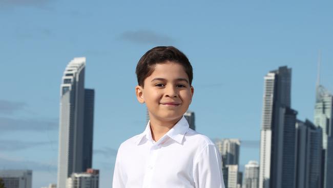 John Scanlan, 9, one of the young male stars of the upcoming Priscilla Queen of the Desert musical at The Star Gold Coast, Picture Glenn Hampson