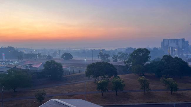 Smoke over Darwin City on Tuesday June 6. Picture: Leanne Griffin