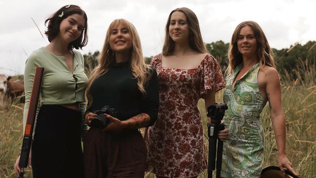 The team behind Jazmyn Produces: Latisha Walter, Jazmyn Smith, Ava Stewart, Kym Franklin. Jazmyn Smith has been nominated a 7news young achiever award for her business, Jazmyn Produces. Photo: Charmaine Lyons