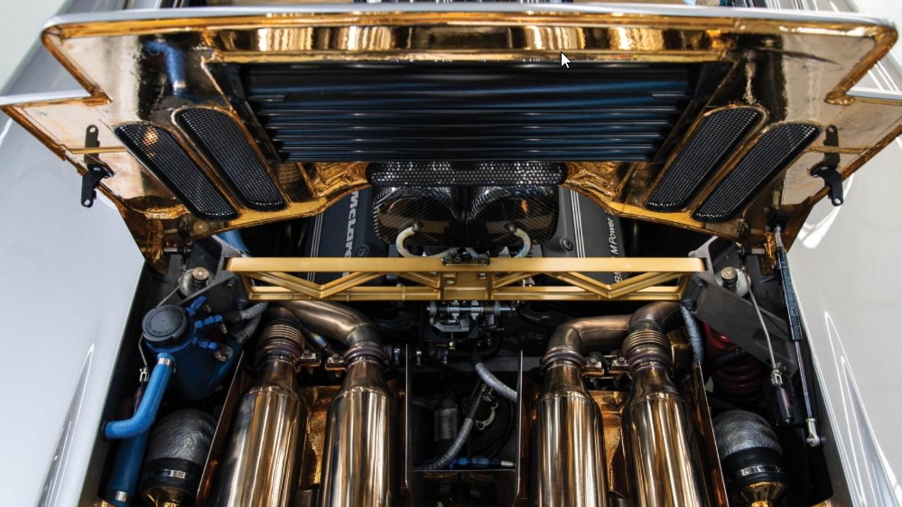 McLaren F1 has 16 ounces of ure gold lining the engine bay.