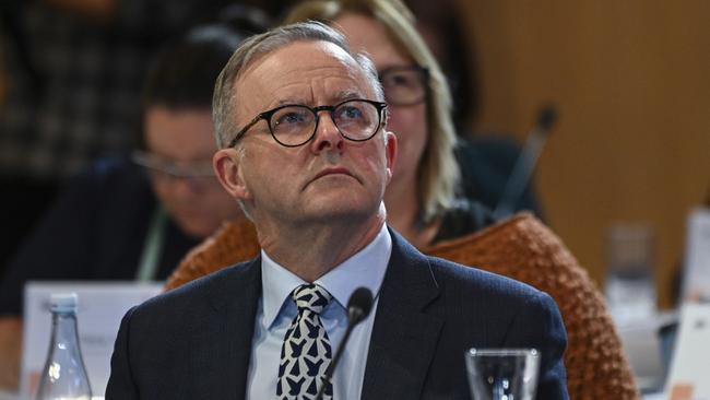 Prime Minister Anthony Albanese at the jobs and skills summit in Canberra last week. Picture: Getty Images