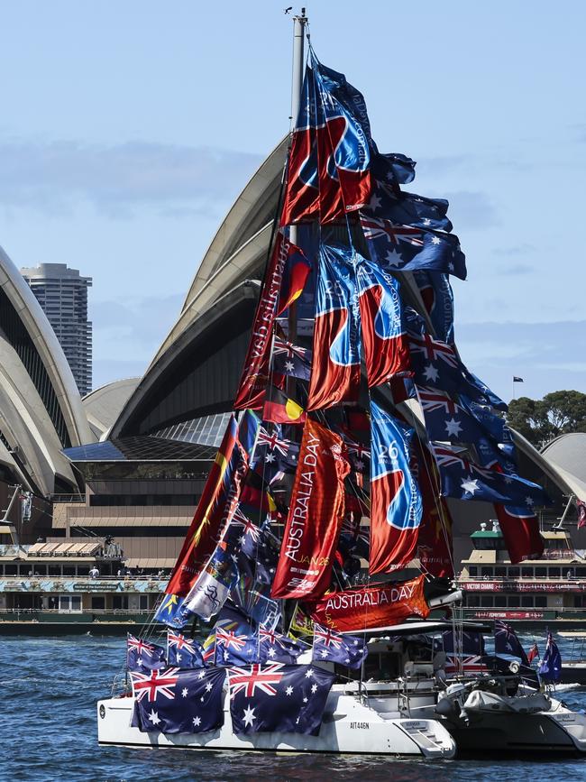 The Australia Day Ferrython on Sydney Harbour. Picture: NCA NewsWire/Dylan Robinson