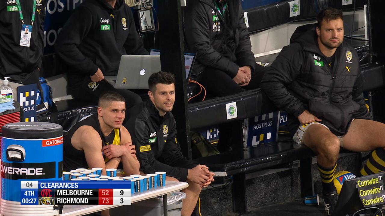 Richmond is counting the cost of multiple injuries suffered against Melbourne.