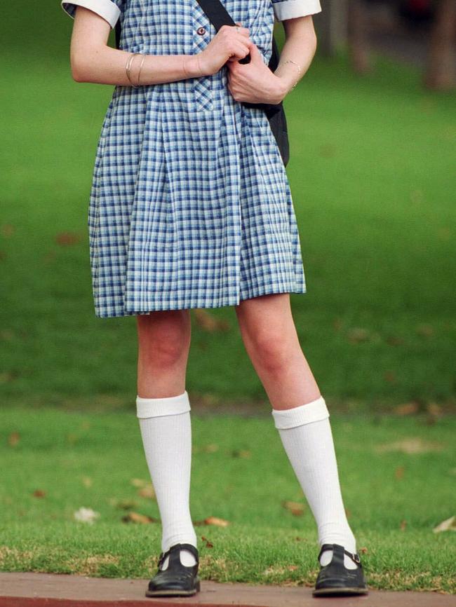 A Canterbury Girls Secondary College student was told that her short skirt was distracting to the male teachers.