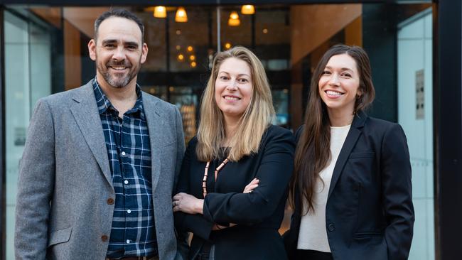 Guy Everingham from MTX, TCA chair Kate Pounder and Faith Sylvia from Envato.