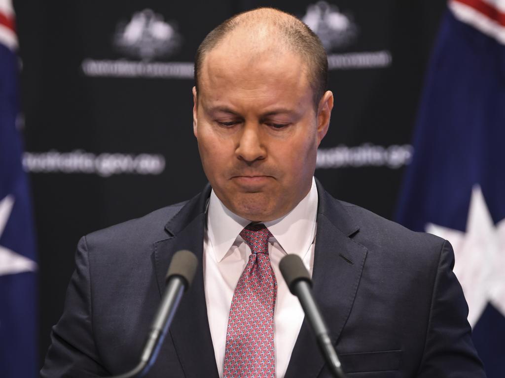 Australian Federal Treasurer Josh Frydenberg confirmed today that Australia is in a recession. Picture: Lukas Coch/AAP