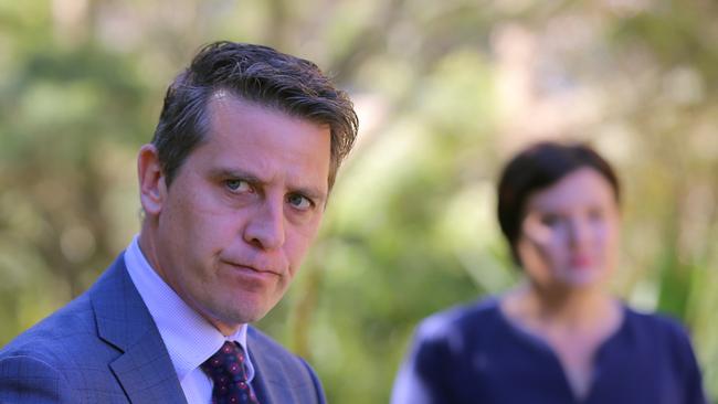 NSW Opposition Health Spokesman, Ryan Park and Opposition Leader Jodi McKay during a press conference at NSW Parliament in Sydney. Picture: NCA NewsWire / Steven Saphore