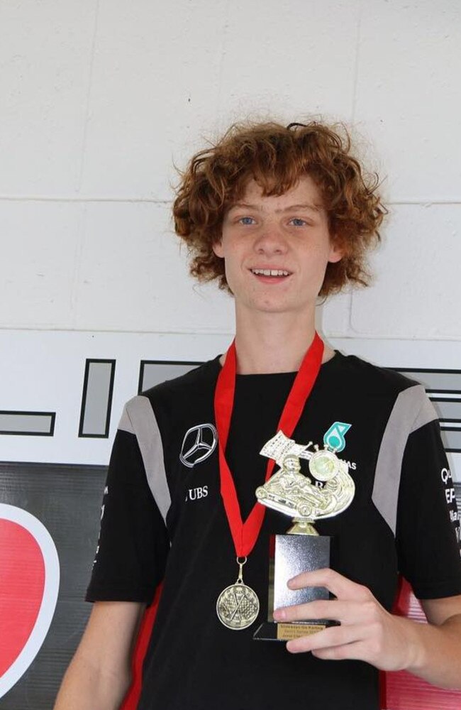 Coomera Waters go kart racer Liam Hydes, 14.