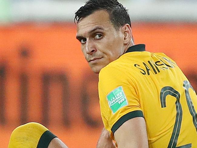 SYDNEY, AUSTRALIA - MARCH 24: Trent Sainsbury of the Socceroos looks on after defeat during the FIFA World Cup Qatar 2022 AFC Asian Qualifying match between the Australia Socceroos and Japan at Accor Stadium on March 24, 2022 in Sydney, Australia. (Photo by Mark Metcalfe/Getty Images)