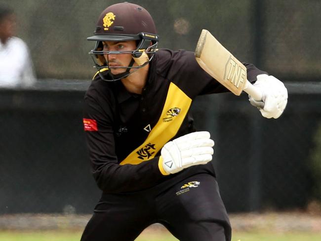 Premier Cricket: Richmond v Prahran.Scott Edwards batting for Richmond.Picture: Stuart Milligan