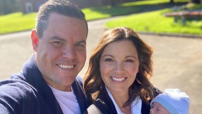 Chris O'Keefe and Yvonne Sampson with their then newborn son, Henry