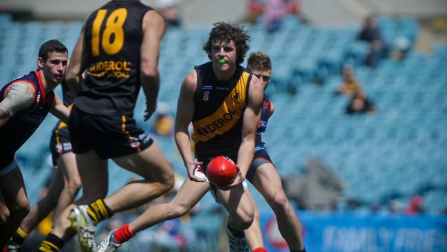 Glenelg's Jordan Murdoch in the 2011 SANFL Reserves grand final.