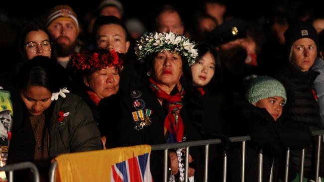 Aucklanders attend the Anzac Day Dawn Service at Auckland Museum. Picture: Fiona Goodall/Getty Images