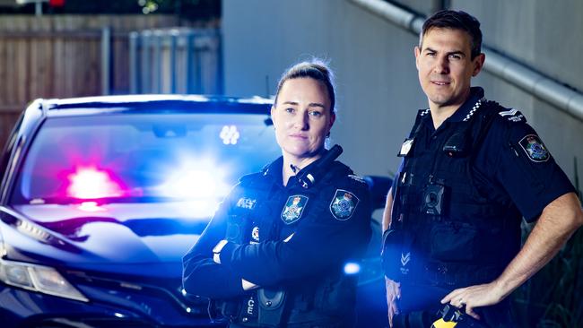 Acting Senior Sergeant Lauren Reeve and Senior Constable Tom Sanders from Queensland Police South Brisbane District Vulnerable Persons Unit, Friday, June 6, 2022 – Picture: Richard Walker