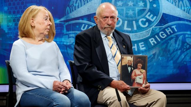 Doris’ children Ian McCartney and Patricia Newman made a plea for information about the murders earlier this year. Picture: Ian Currie