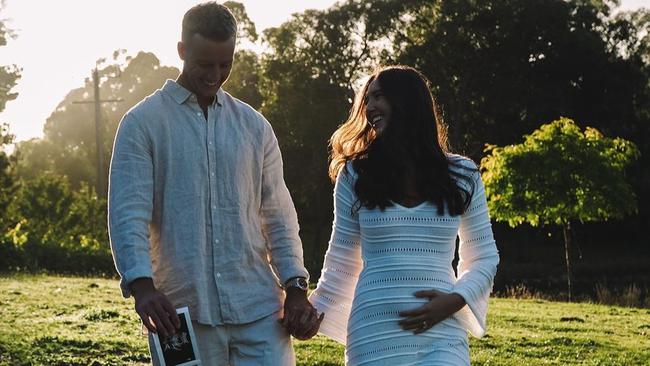 Darcy and Grace Parish announce they are expecting their first child. Picture: Instagram