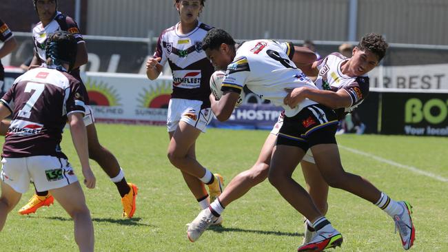 Souths v Bears action. Pic Mike Batterham