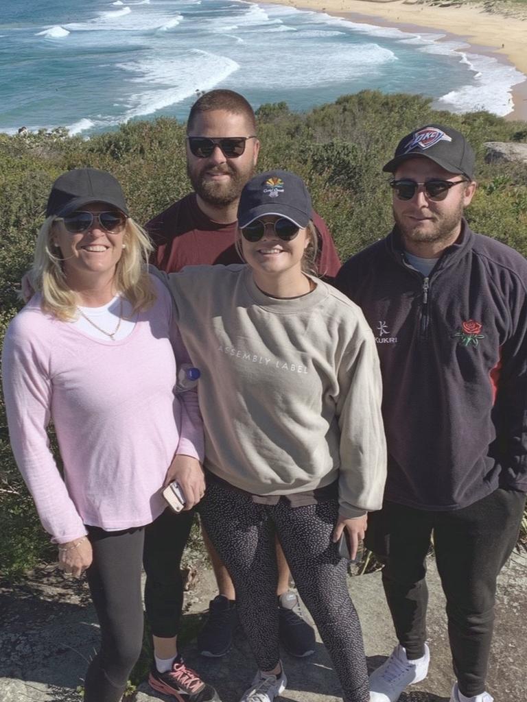 Merryn Bertus with her children, including Nick, right. Pic: Supplied