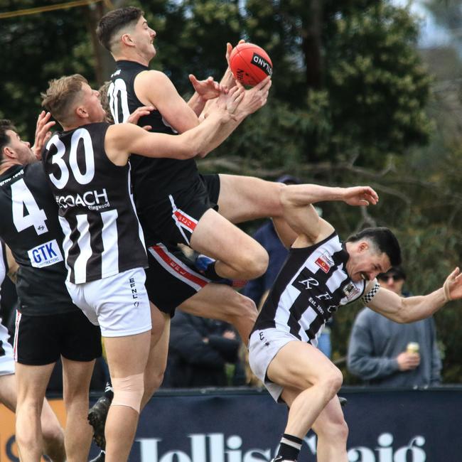 The Saints produced plenty of highlights in Sunday’s flag win. Picture: Davis Harrigan