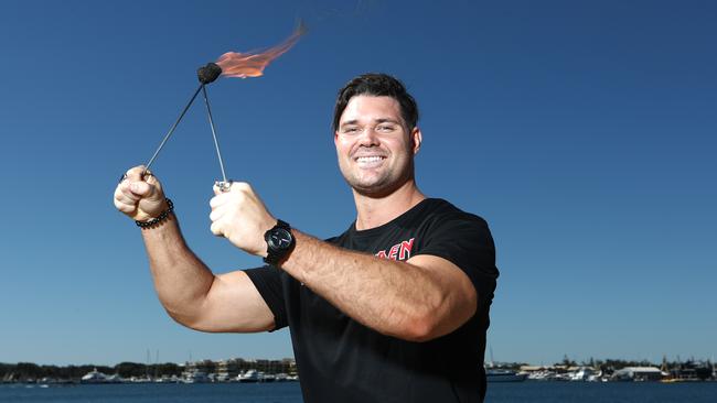 Gold Coast magician Apollo Jackson at Broadwater Parklands. Photograph: Jason O'Brien