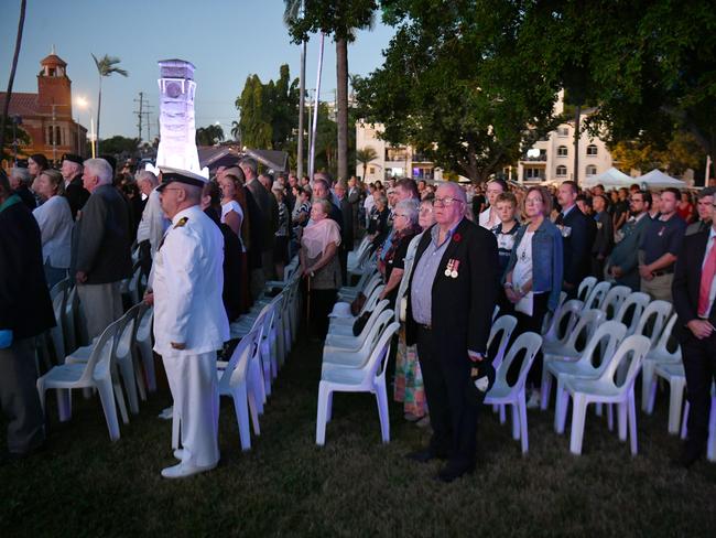 Anzac Day 2025. Dawn service Anzac Park Townsville. Picture: Evan Morgan