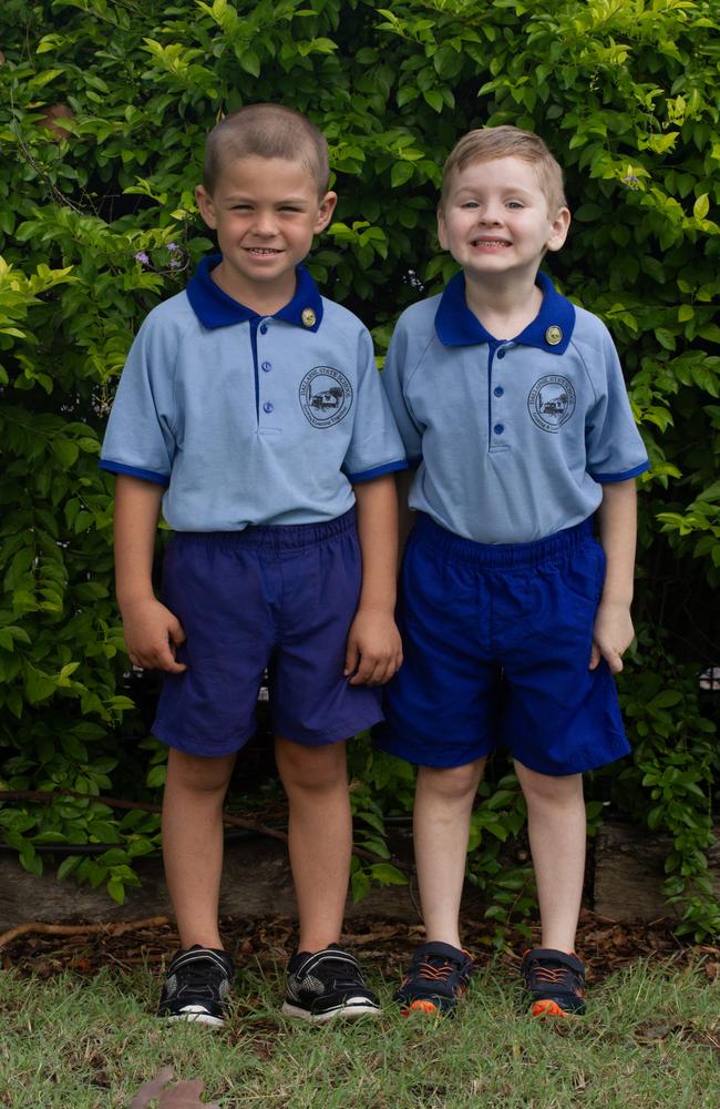 Dallarnil State School prep class of 2024. From left: Dominic Jacobsen and Elijah Monahan.