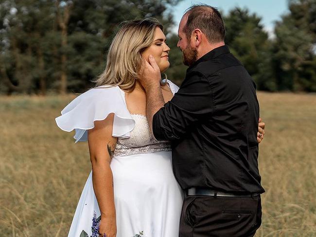 Jamie and Jessica Rowley received the news of Mr Rowley’s AMl diagnosis on the day of their wedding. Photo: supplied.