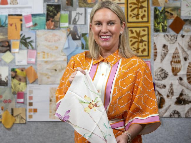 ADELAIDE, AUSTRALIA - Advertiser Photos OCTOBER 6, 2022: SA Designer Melanie Flintoft's with mood board for her new sustainable fashion brand Sunset Lover. Picture Emma Brasier