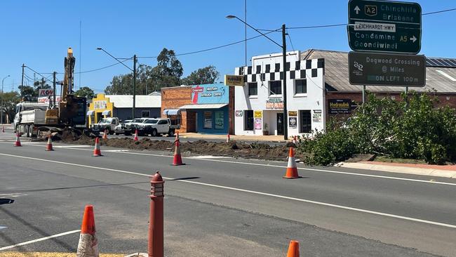 Miles CBD construction. Picture: WDRC