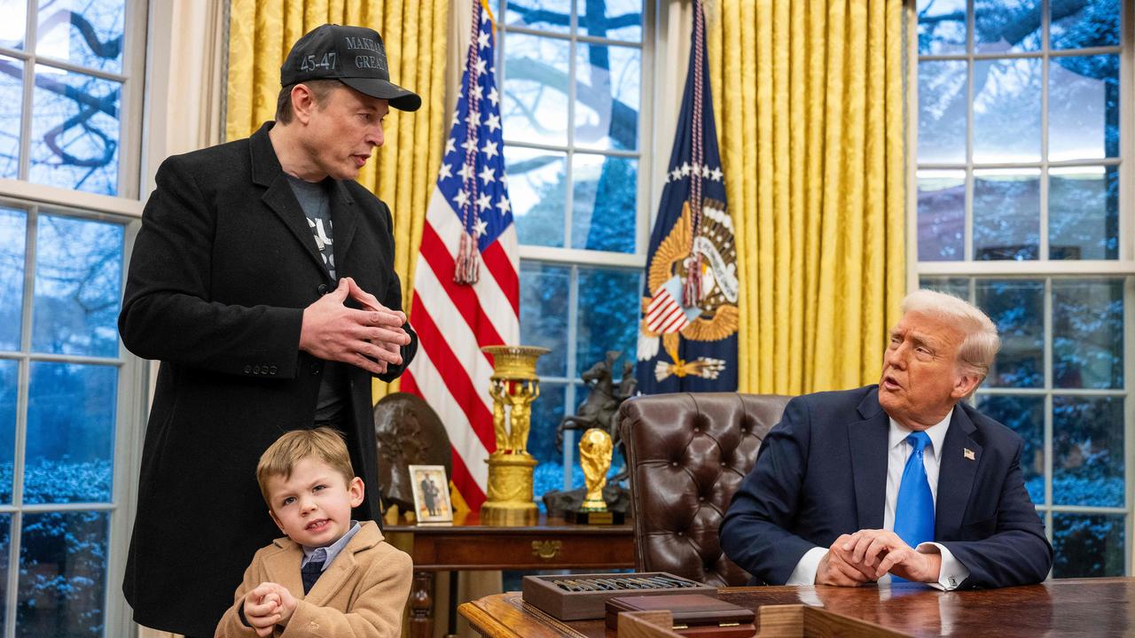 Mr Musk, often with his young son in tow, was a regular fixture in the White House. Picture: AFP