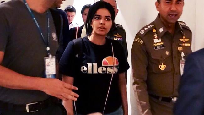 Rahaf Mohammed al-Qanun has been declared a refugee by the UN. Picture: AFP