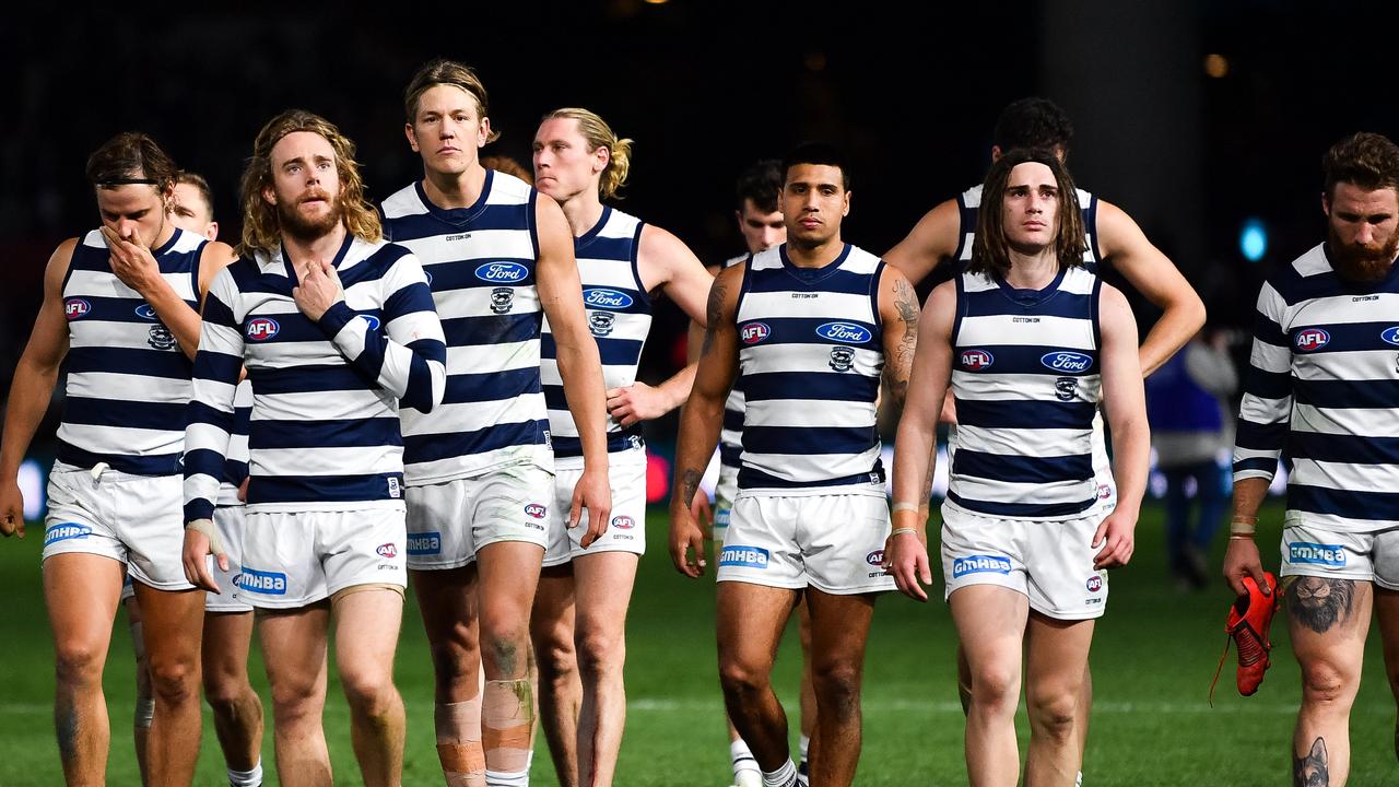 Geelong lost its eight consecutive match after the mid-season bye. Pic: Getty Images