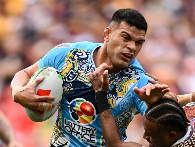 NRL 2024 RD12 Brisbane Broncos v Gold Coast Titans - David Fifita. Picture: NRL Photos