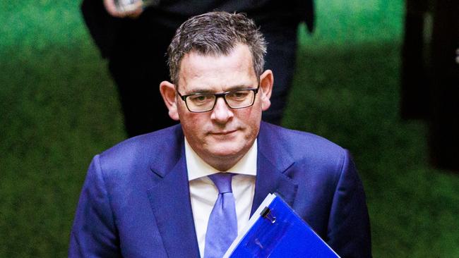 Victorian Premier Daniel Andrews arrives for question time on Thursday. Picture NCA NewsWire / Aaron Francis