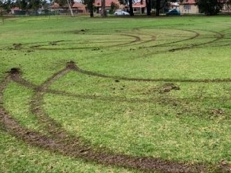 Damage done to Blair Athol Recreation Reserve on Prospect Rd.