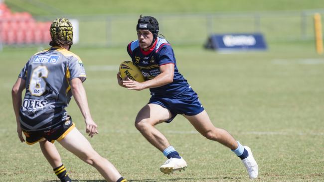 Jack Philp on the move for Western Clydesdales against Sunshine Coast Falcons. Picture: Kevin Farmer