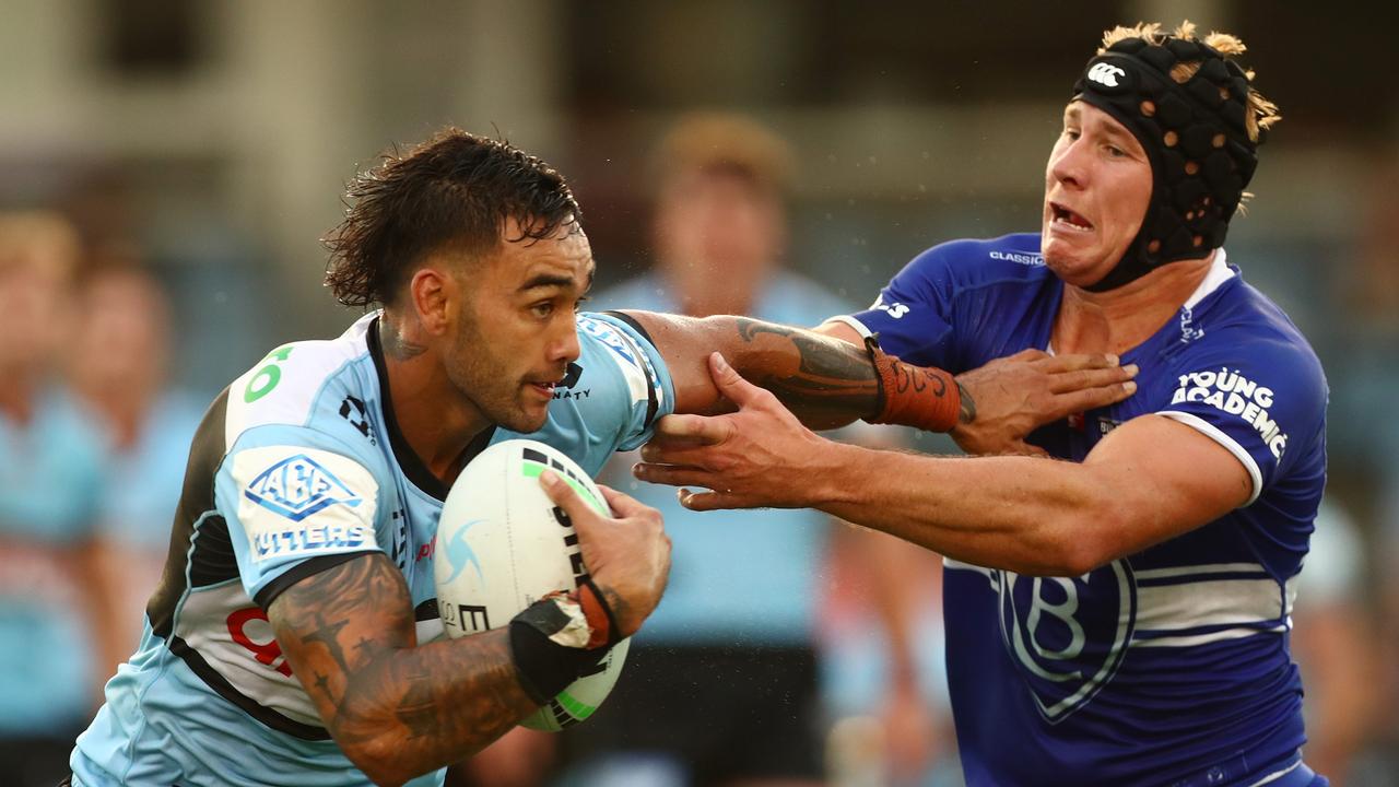 Briton Nikora (L) could rejoin Shane Flanagan - this time at the Dragons. Picture: Mark Metcalfe/Getty Images