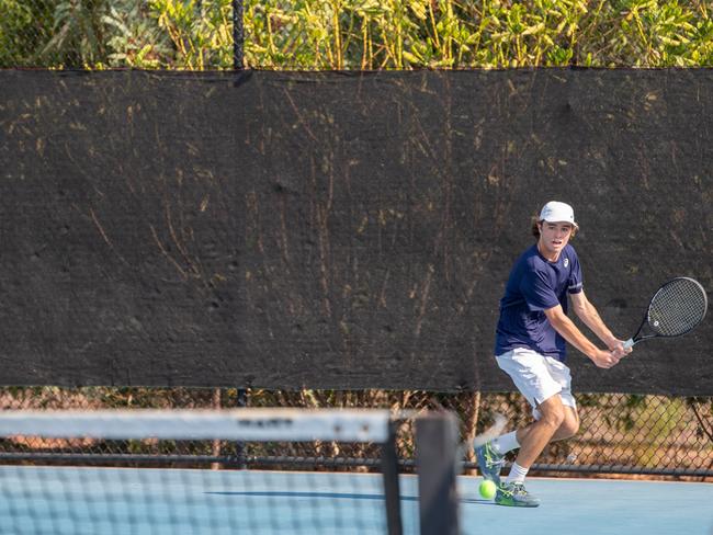 Charlie Pade (AUS) took on James Elier (AUS) during the second round of qualifiers. Picture: Pema Tamang Pakhrin.